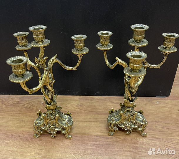 Подсвечники латунные, пр-во Португалия-пара