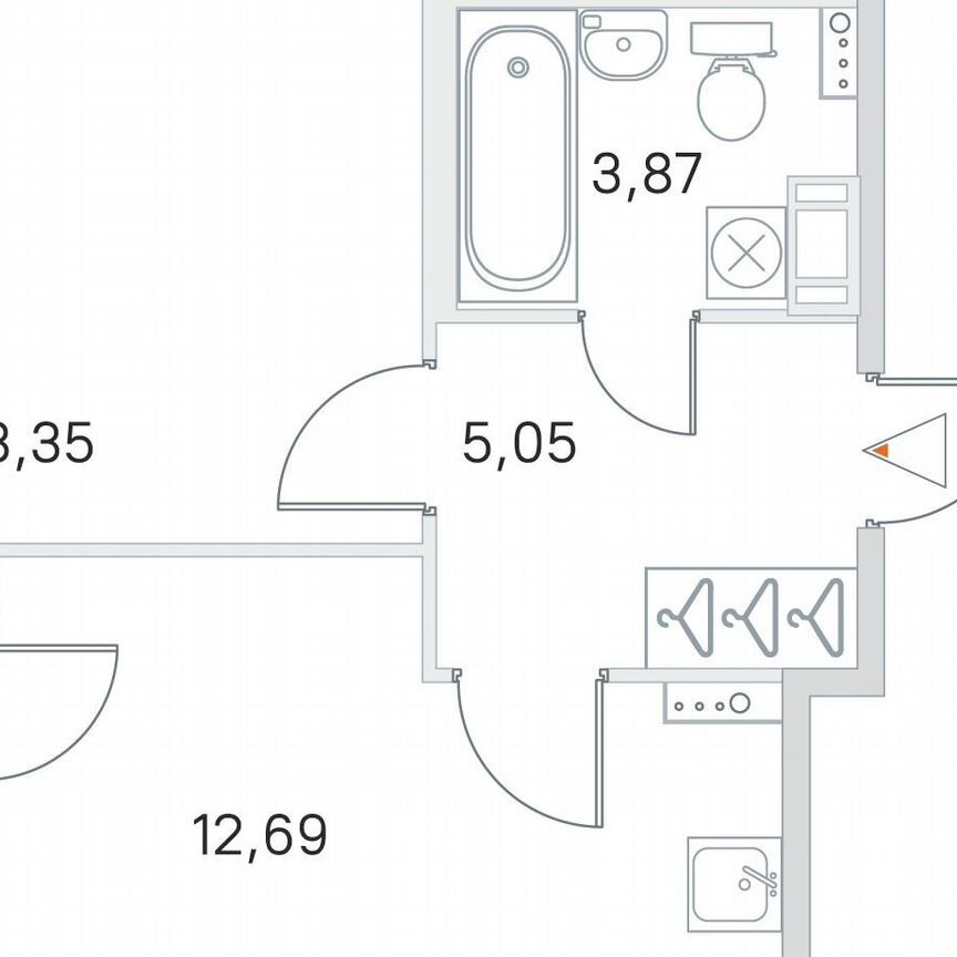 1-к. квартира, 36,8 м², 2/4 эт.