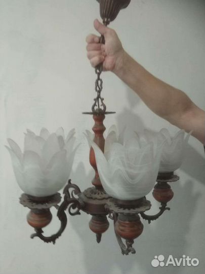 Люстра на 5 рожков, б/у