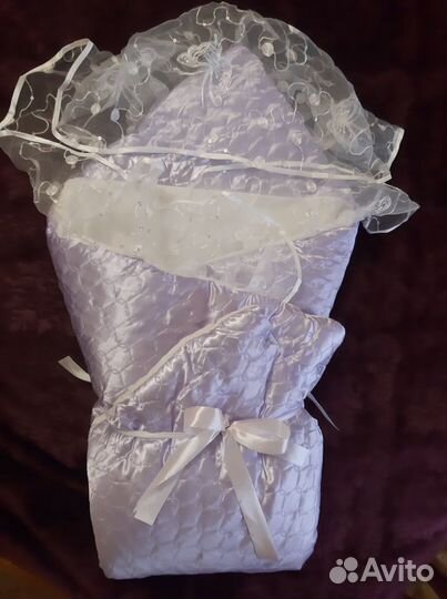 Конверт-одеяло на выписку для девочки