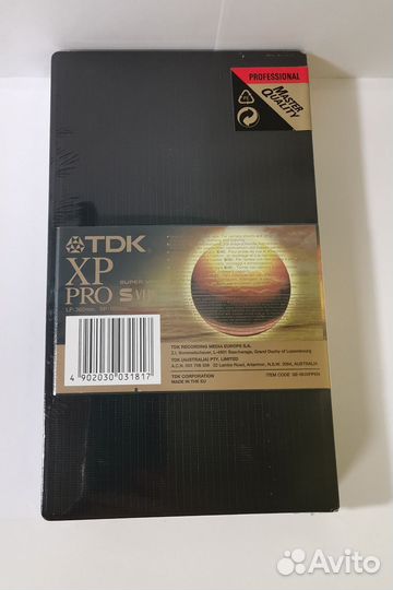 2-шт. Видеокассеты TDK svhs XP- PRO 180