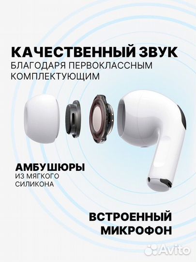 Airpods pro 2 реплика с шумоподавлением