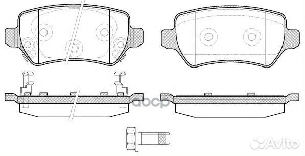 957 22 колодки дисковые задние Kia Ceed/Pro 1