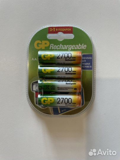 Аккумуляторные батарейки GP AA, AAA, заряд. устр