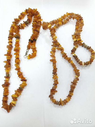 Бусы необработанный янтарь СССР