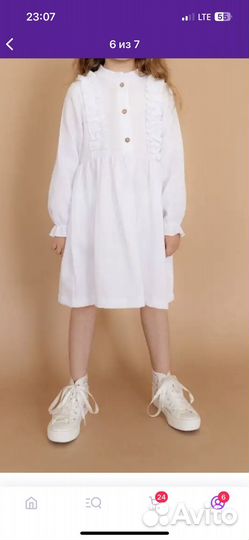 Платье муслиновое 128