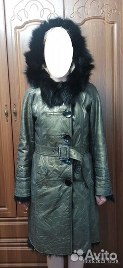 Куртка кожаная женская 46