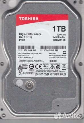 Жесткий диск Toshiba 1Tb (64Mb, SATA3)