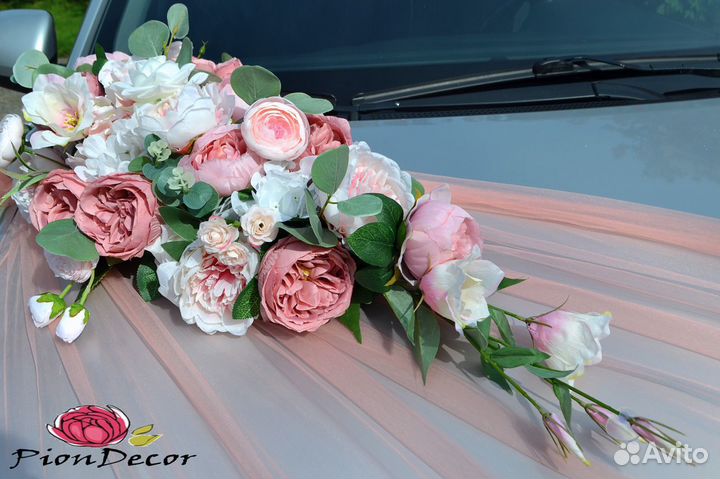 Свадебные украшения на машину № 73