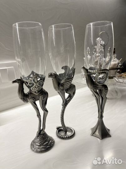 Подарочные Бокалы Фужеры Металлические