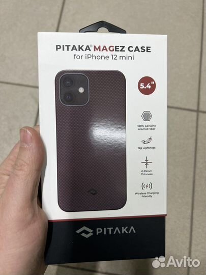 Чехол Pitaka для iPhone 12 mini карбон Питака