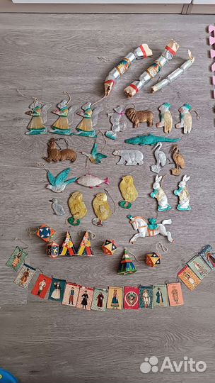 Картонные елочные игрушки СССР