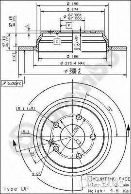 Тормозной диск 08840510 brembo