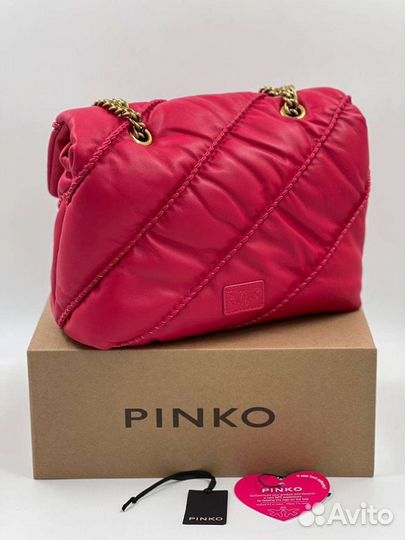 Новая женская сумка Pinko Puff фуксия