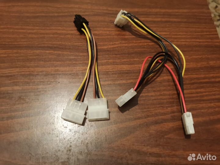 Переходник доп. питания видеокарты molex to 6 pin