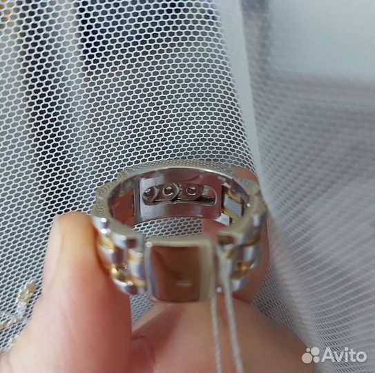 Кольцо мужское с бриллиантами 750 проба