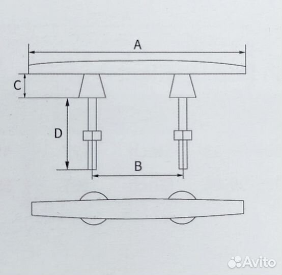 Утка швартовая 203,2 мм нержавейка aisi 316