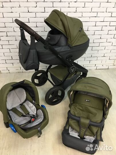 Коляска verdi 3/1 эко-кожа