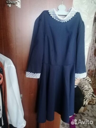 Платье для девочки школьное с фартуком