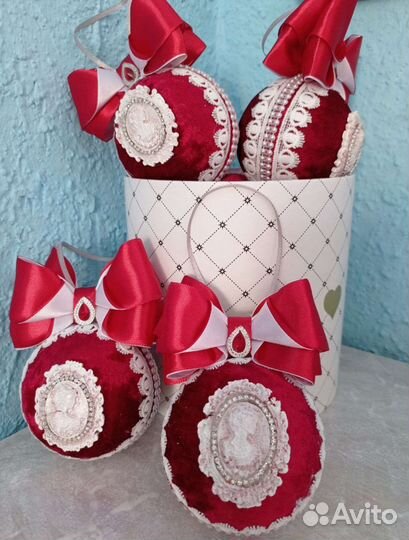 Ёлочные игрушки шарики ручной работы