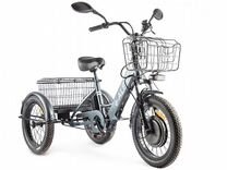 Электротрицикл green city e-alfa Trike Серебристый