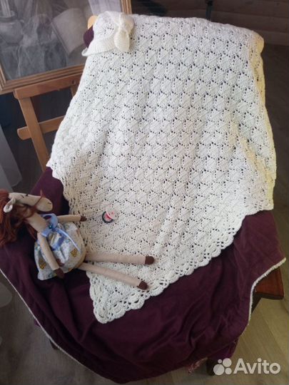 Вязанный плед детский