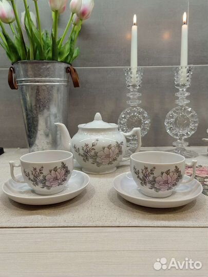 Винтажная посуда фарфоровая, мельхиорвая, Европа