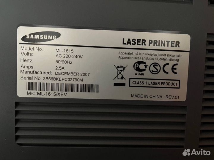 Принтер лазерный samsung ML-1615 Б/У