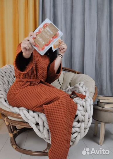 Халат женский вафельный