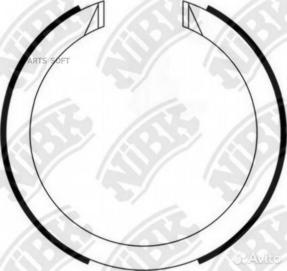 Nibk FN11008 Колодки барабан.KIA sportage 2.0 2010