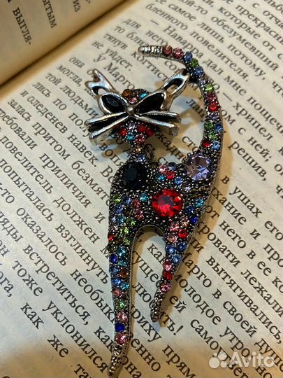 Брошь Кошка