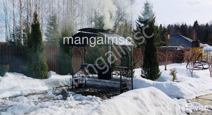Мангал с крышей