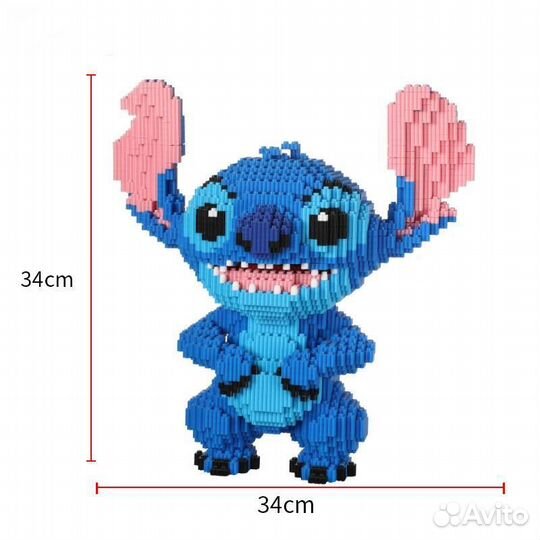 3D конструктор из миниблоков Стич