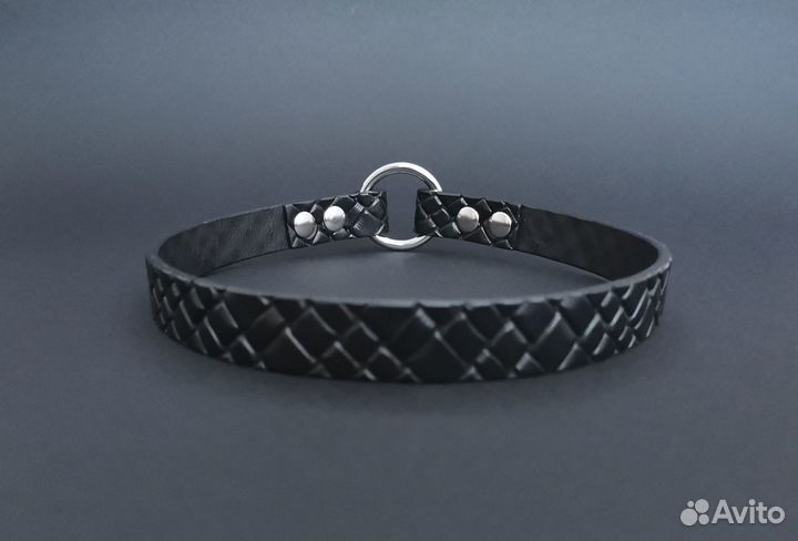 Кожаный ошейник для собак, ошейник для адресника