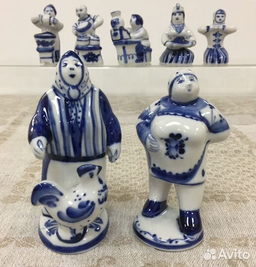 Коллекция авторских скульптур гжель