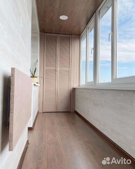 Отделка балкона + шкаф