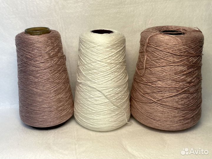 Пряжа для вязания твид Италия на бобинах