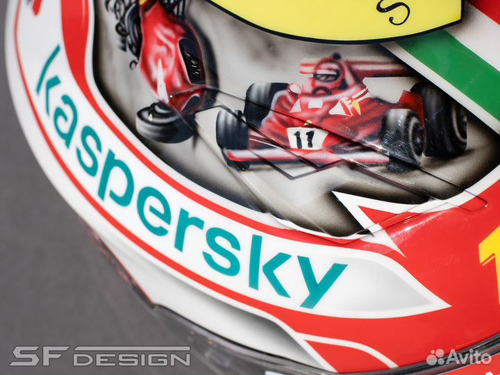 Шлем с аэрографией 1000 Grands Prix Formula 1