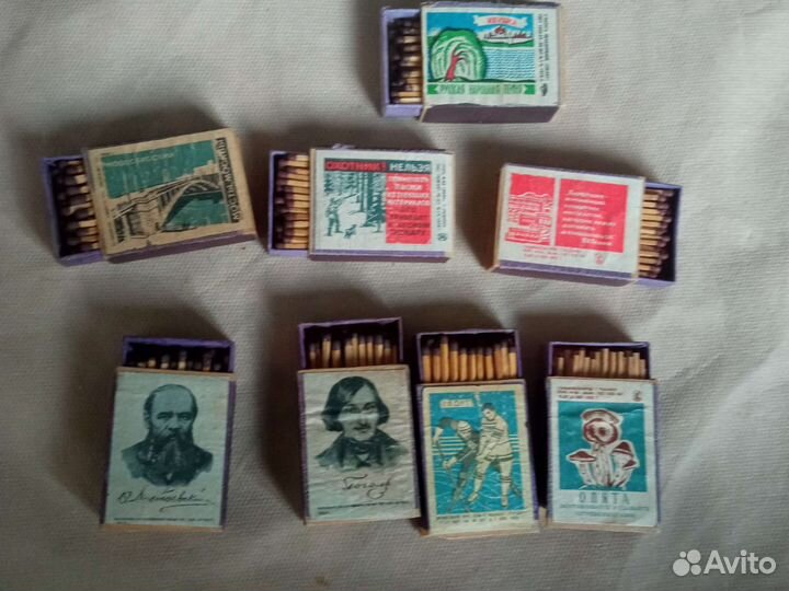 Спички СССР в деревянном коробке