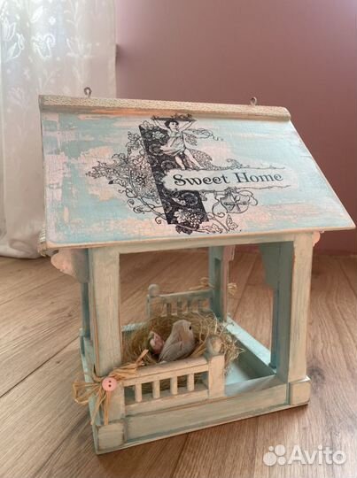 Кормушка скворечник для птиц / декор для дома