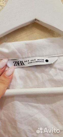 Белая рубашка Zara на запах