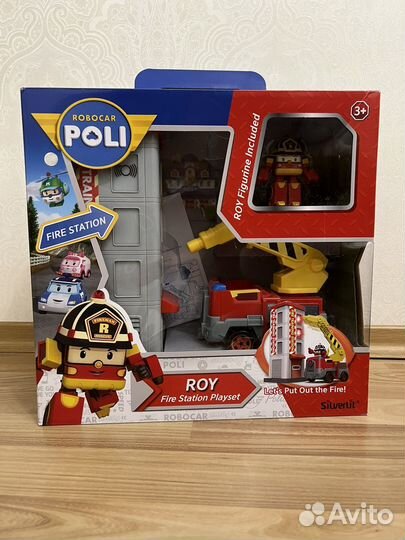 Набор Робокар Поли Рой и пожарная станция