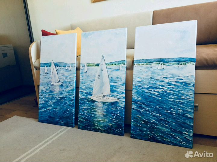 Картина Регата на Каме 1200х800