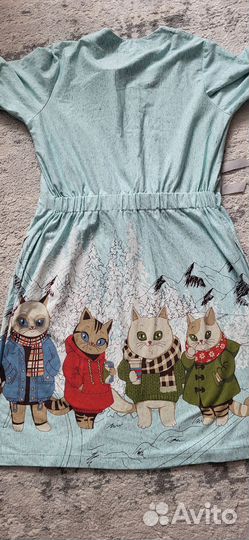 Халат с зимними котиками