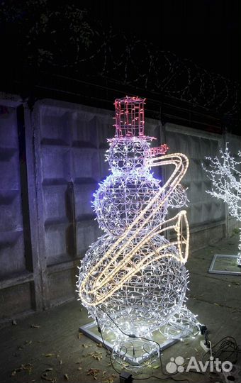 Светодиодные фигура снеговика