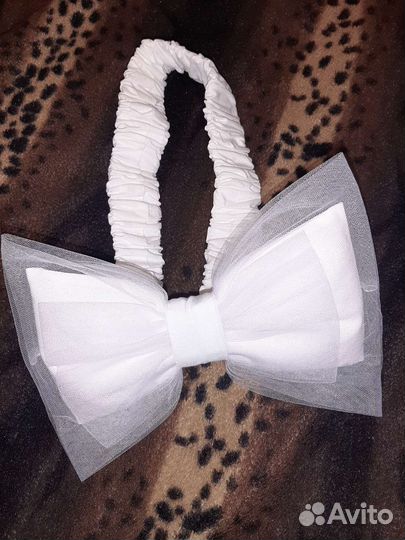 Бант на выписку белый