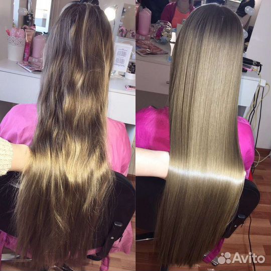 Кератиновое выпрямление волос