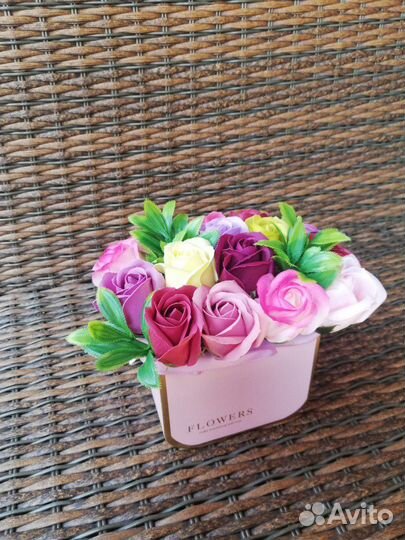 Букет из мыльных роз