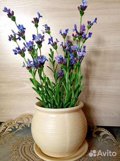 Лаванда из холодного фарфора