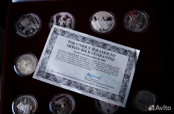 Набор серебряных монет Олимпиада 80 proof-like